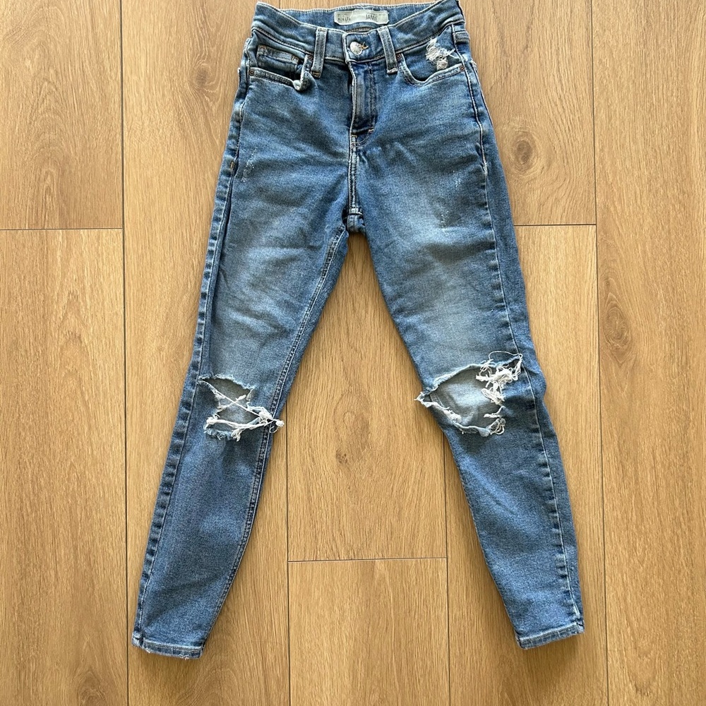 Topshop Distressed Skinny Jeans